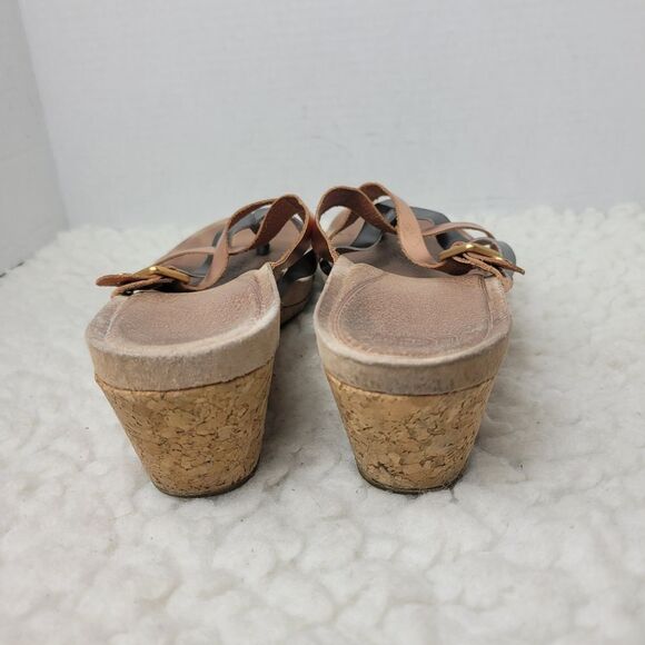 UGG Australia Adalie Women's Wedge Sandals Size 8 Rose/Pewter Leather 1007232 - Picture 4 of 10